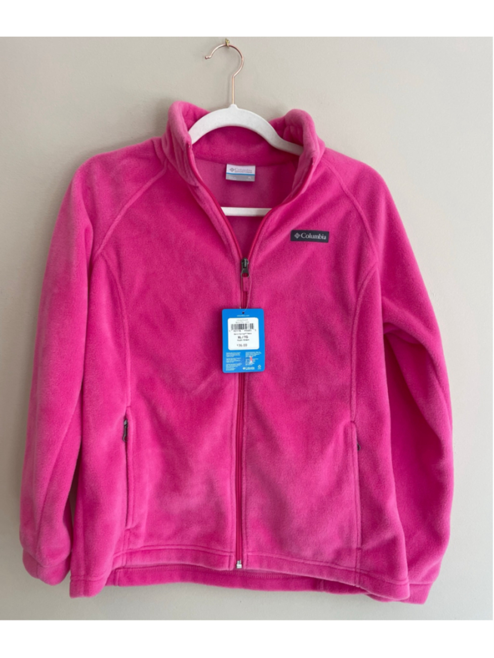 Columbia Benton Springs Fleece Jacket Girls XL Pink Ice NWT